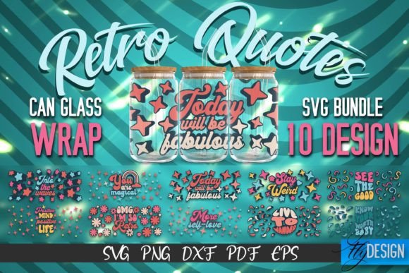 Glass Can Wrap SVG Retro Bundle V.6 Review