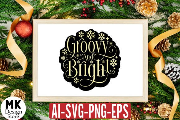 Groovy and Bright, Retro Christmas SVG