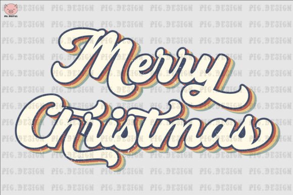 Merry Christmas Retro White Svg Review