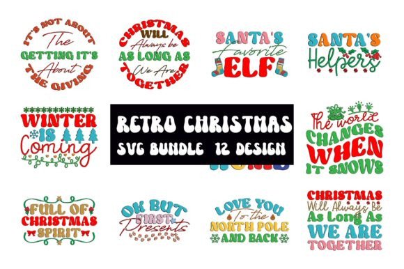 Retro Christmas SVG Bundle 12 Design Review
