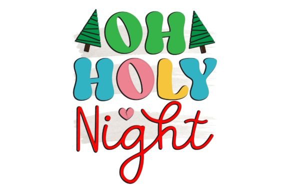 Retro Christmas SVG,Oh Holy Night