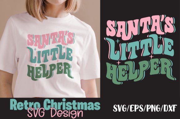 Retro Christmas Svg,Santas Little Helper