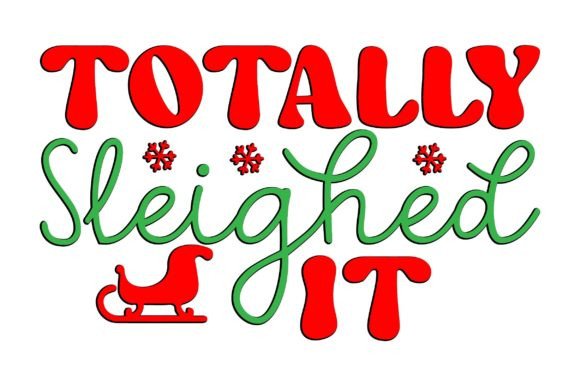 Retro Christmas SVG, Totally Sleighed It Review