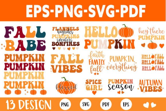 Retro Fall SVG Bundle Autumn Fall 2022