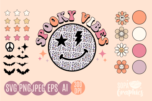 Retro Halloween SVG Spooky Vibes Cute