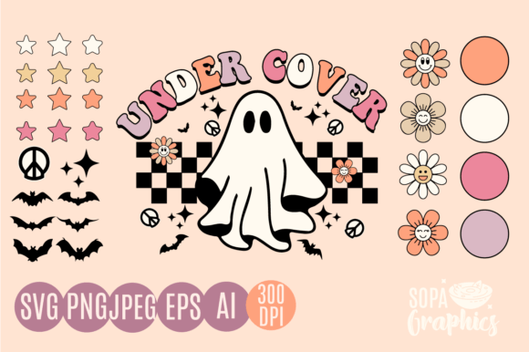 Retro Halloween Svg Under Cover Cute Png
